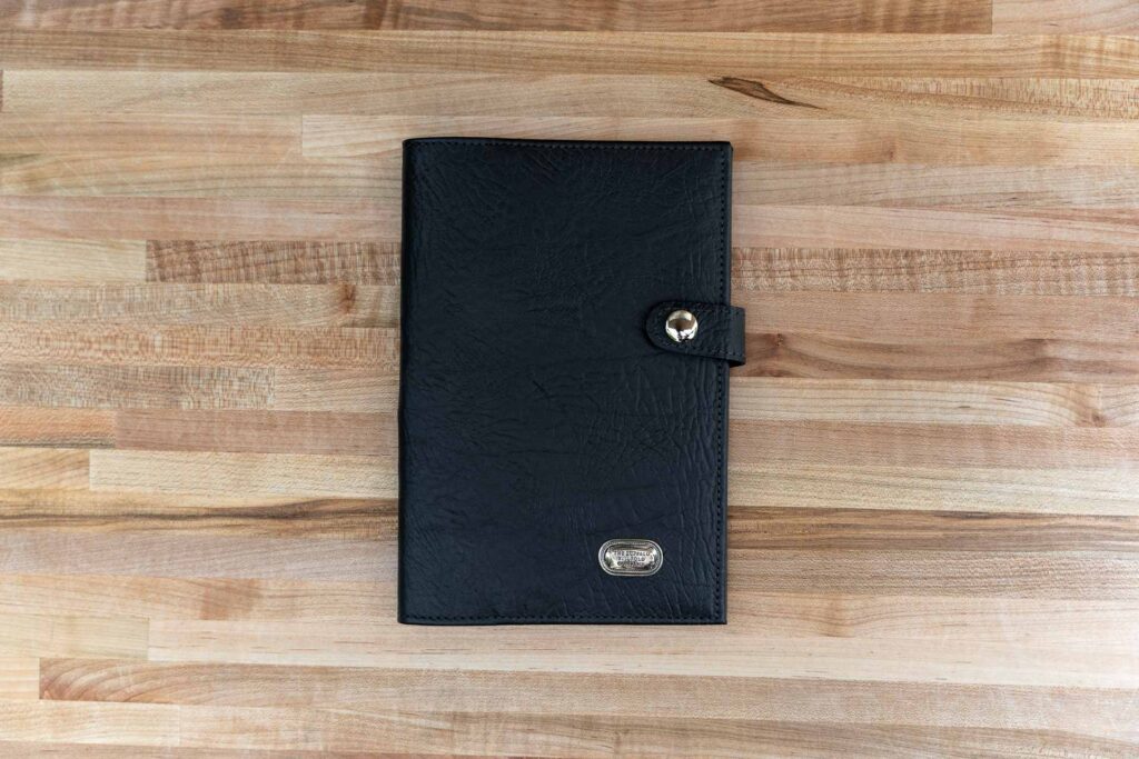 Jr Legal Pad Cover - Black Leather - 5x7 - Anniversary Edition
