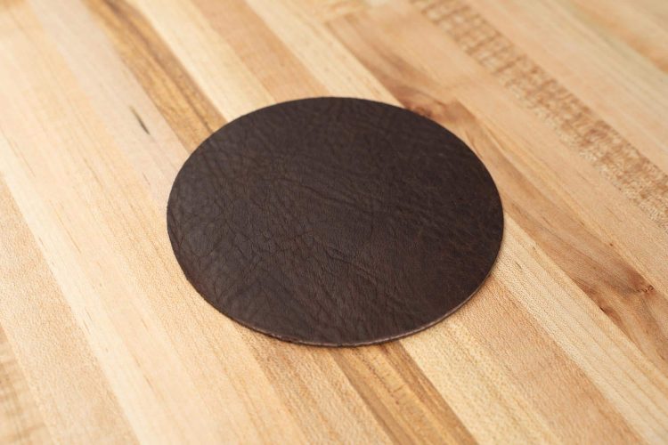 Round Leather Table Coasters - Made in USA