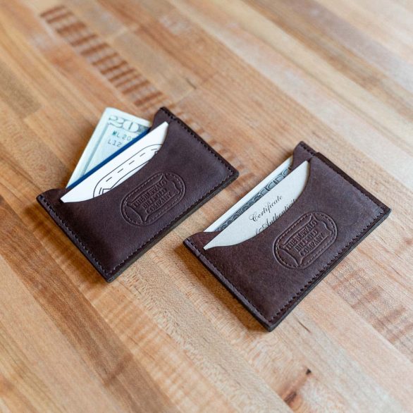 Handmade Leather Minimalist Wallet - Made in USA - Slim & Rugged