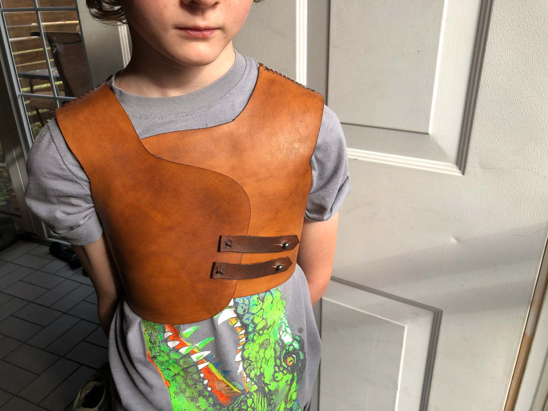 Leather Armor Vest - Fitting