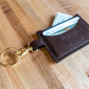 Leather Keychain Wallet With Keyring - Made In Usa
