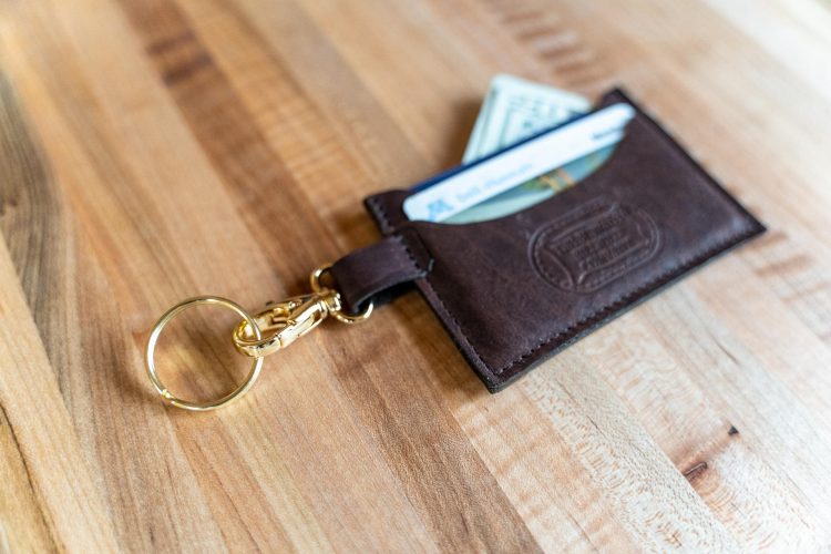 Leather Keychain Wallet with Keyring - Made in USA