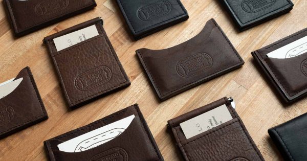 Handmade Leather Minimalist Wallet - Made in USA