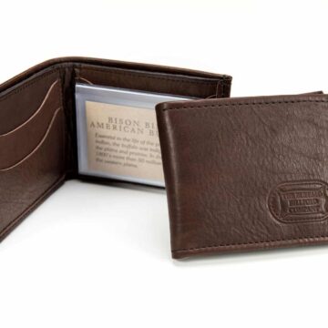 Mens Bifold Leather Wallet - Brown