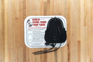 Leather Coin Pouch Kit - Diy Coin Case - Black