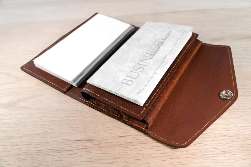 Leather Envelope Clutch Wallet - Checkbook Holder