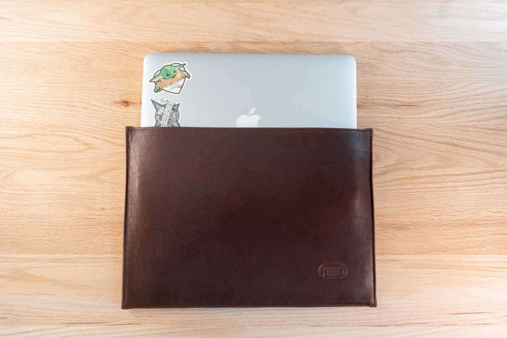 Macbook Pro Leather Sleeve - Brown
