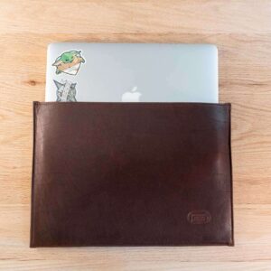 Macbook Pro Leather Sleeve - Brown