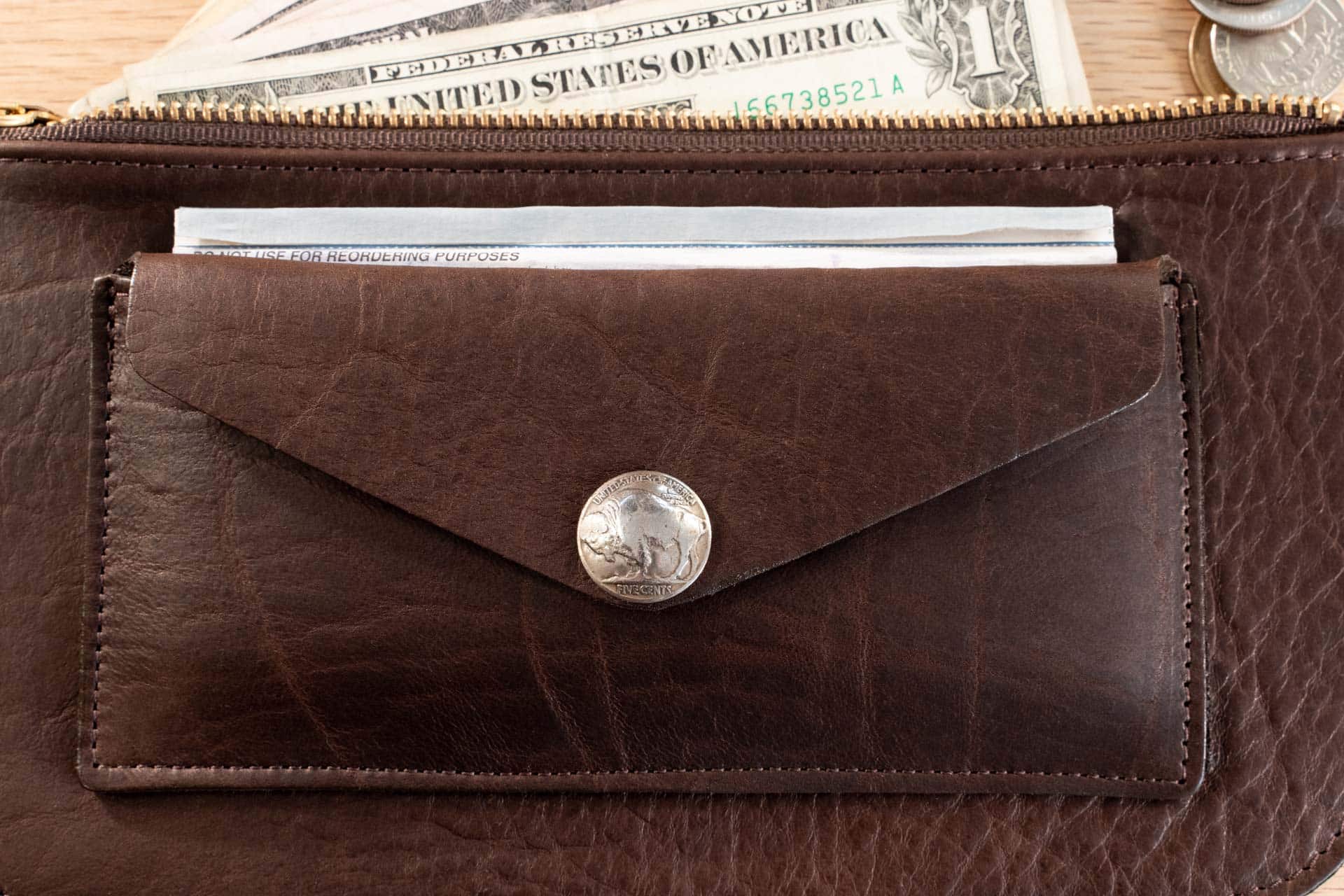 Leather money hot sale bag pouch