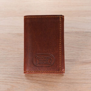Red Leather Trifold Mens Wallet