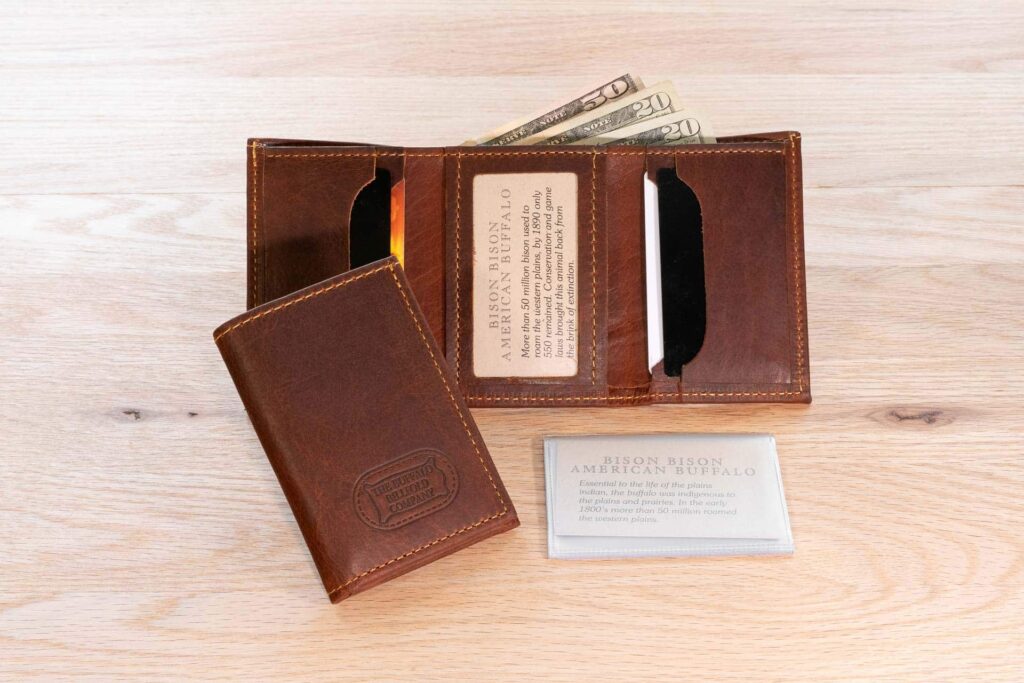 Ryder Reserve Bison Leather Trifold Wallet | Brown