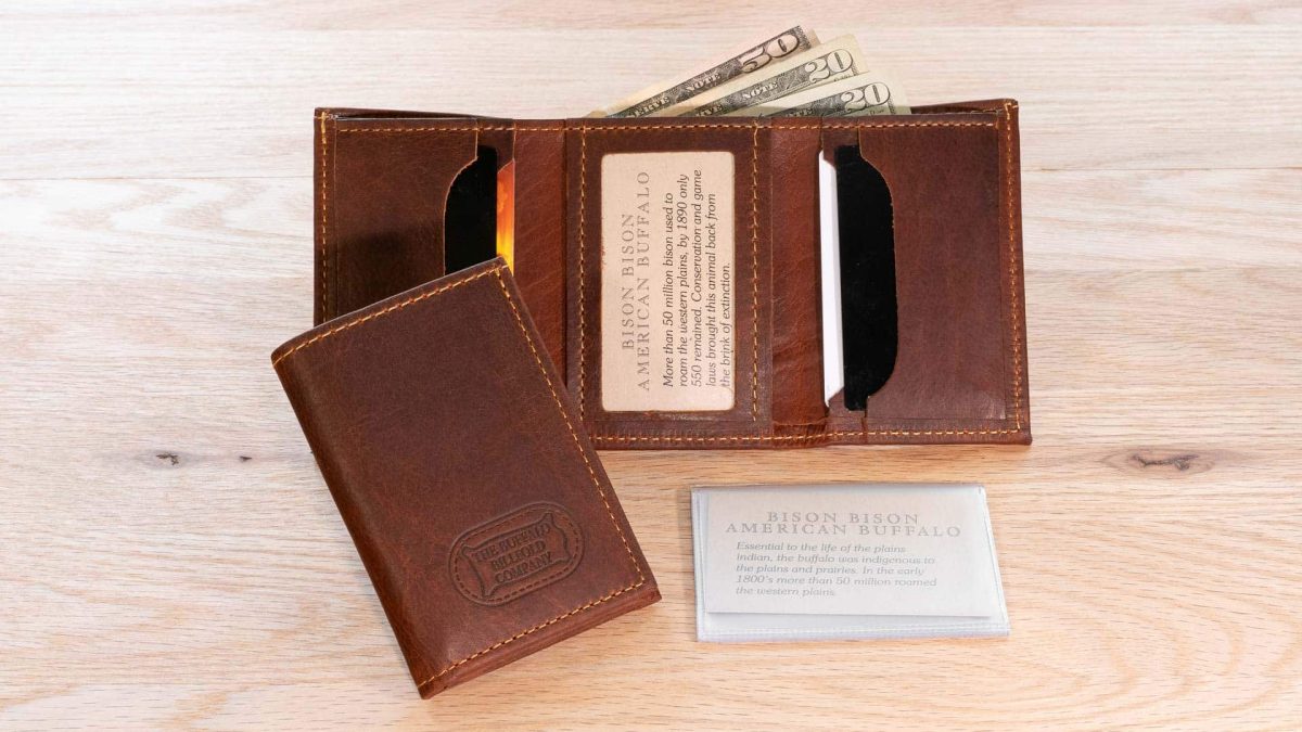 Mens Bifold Leather Wallet - Handcrafted in the USA