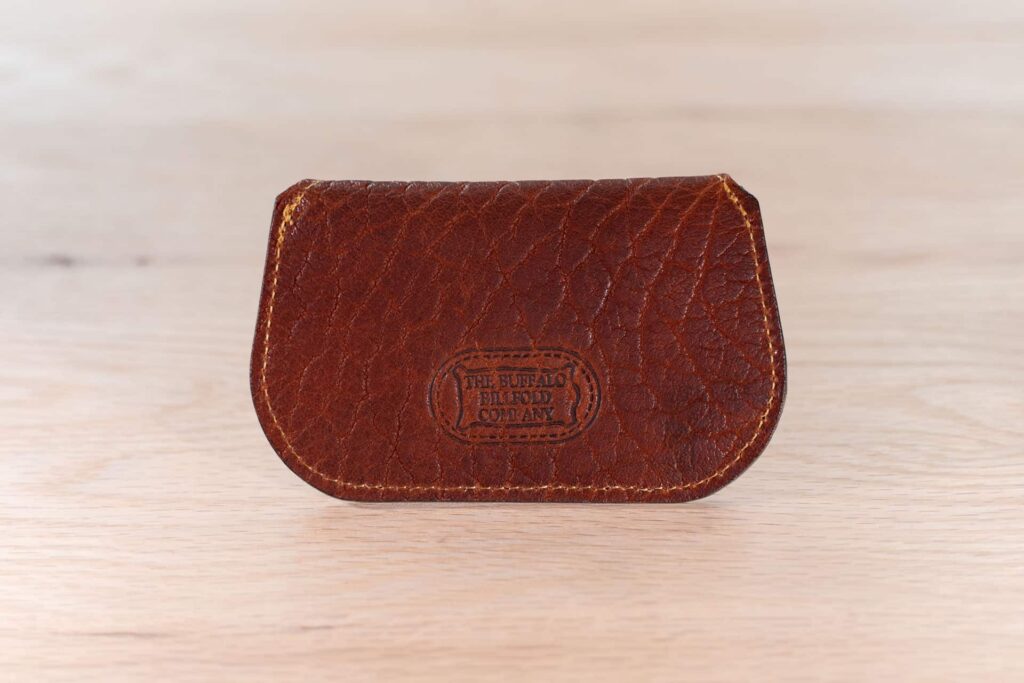 Women's Minimalist Card Wallet in Red Leather