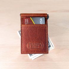 Leather Money Clip Wallet for Men and Women