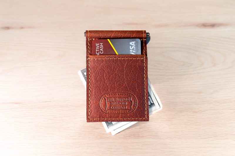 Side Pocket Leather Card Holder - Leathersmith Designs Inc.