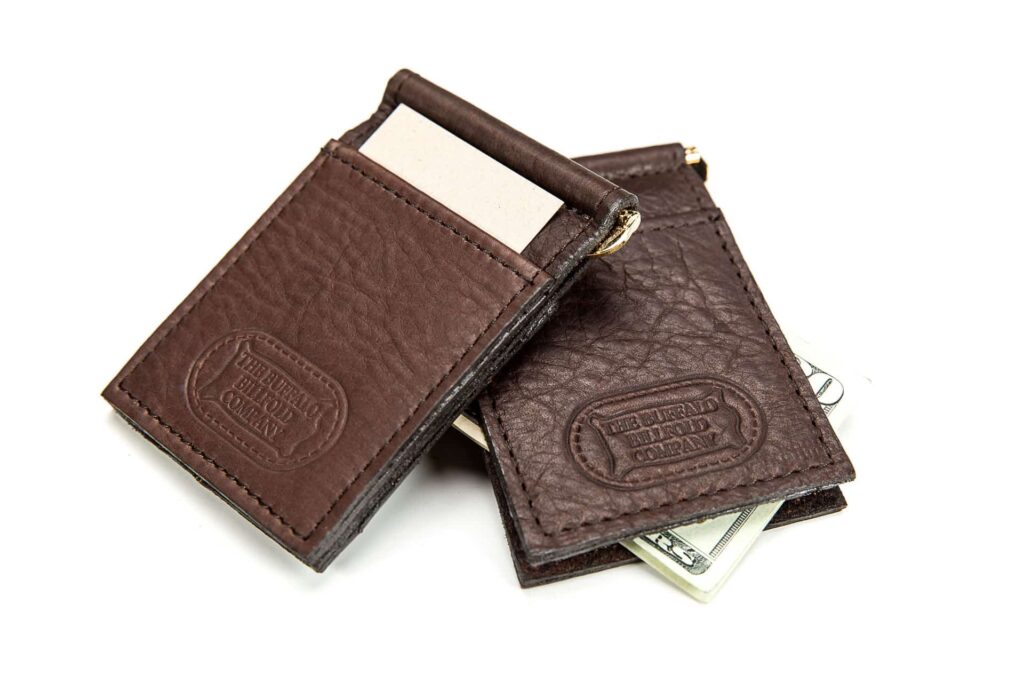 Money Clip Card Holder Wallet - Brown