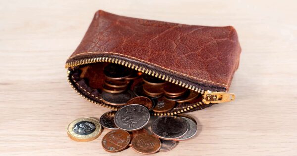 JILLSTUART♥Quilting Cowhide Zipper Coin Wallet Pouch Red-Leather-Coin-Case-Made-USA