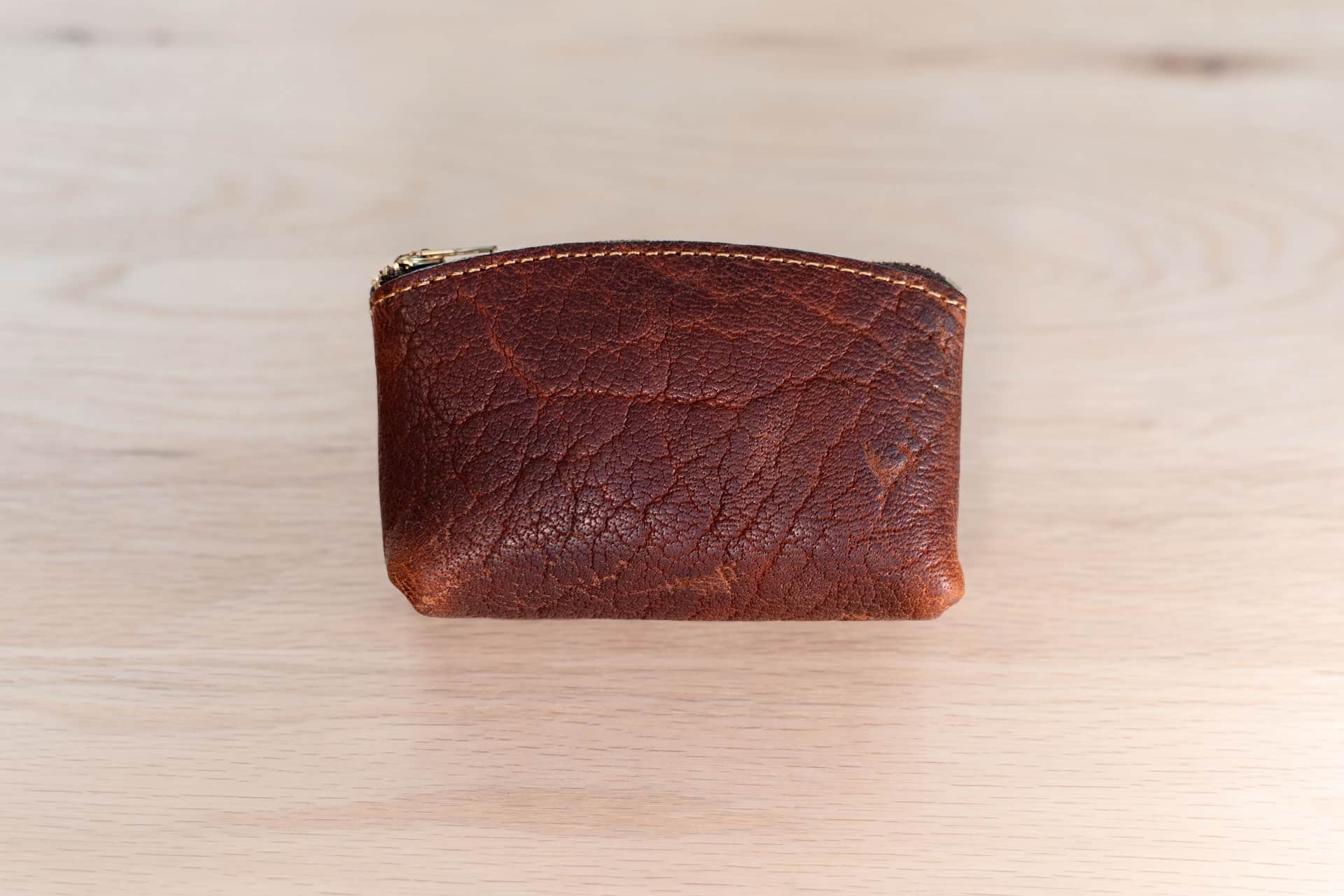 Gusseted Leather Coin Purse With Zipper | Buffalo Billfold Company