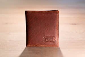 Mens Hipster Wallet - Red Leather