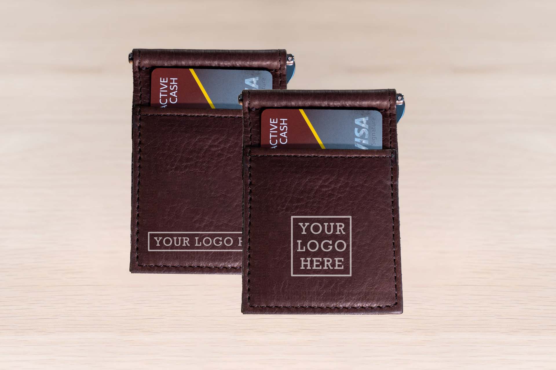 SLIM LEATHER CARD WALLET WITH MAGNETIC MONEY CLIP - Go Forth Goods ®