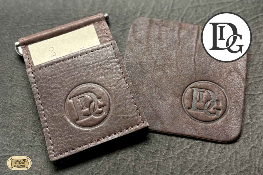 An Example Of How We Can Deboss Your Custom Logo Onto Leather