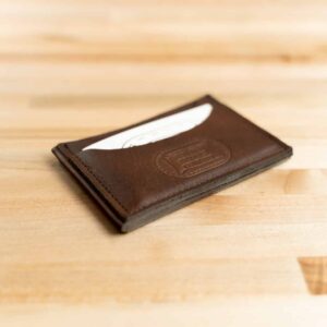 Leather Front Pocket Wallet with Custom Business Logo