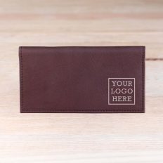 Leather Checkbook Cover with Your Custom Logo