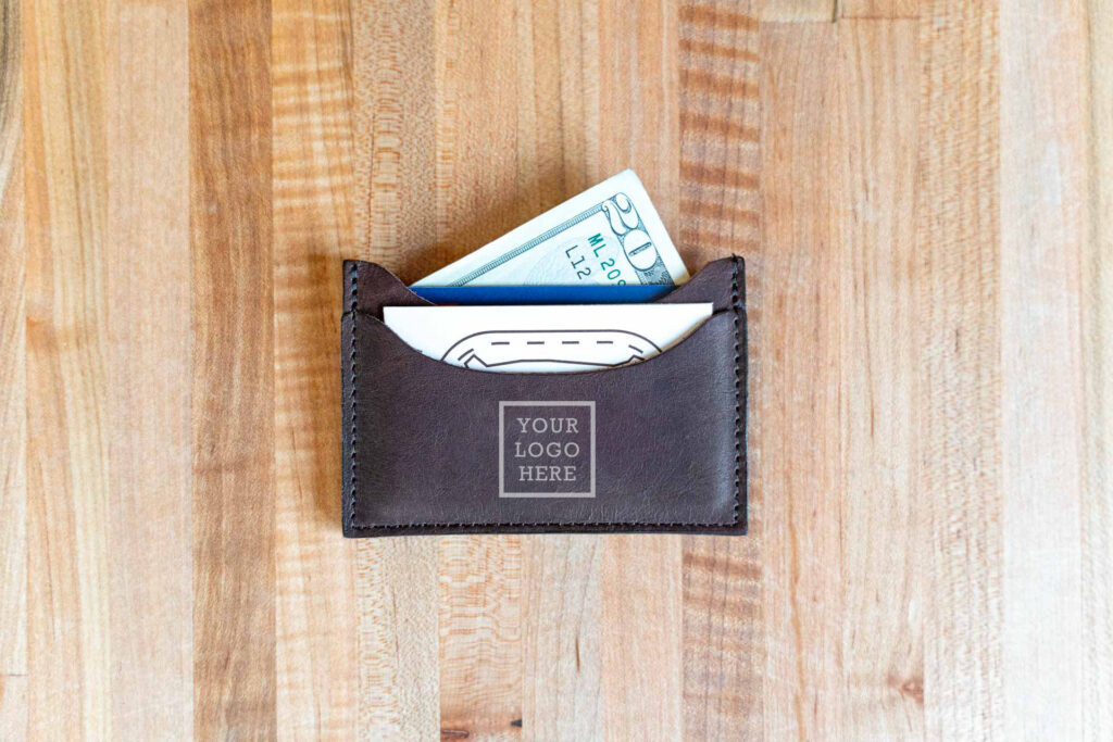 Minimalist Leather Wallet with Custom Logo