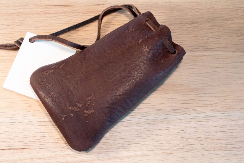 Leather Dice Bag - Brown - Made in USA