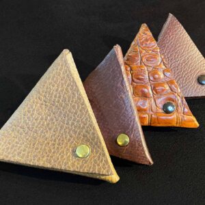 Leather Triangle Coin Purses - Made in USA