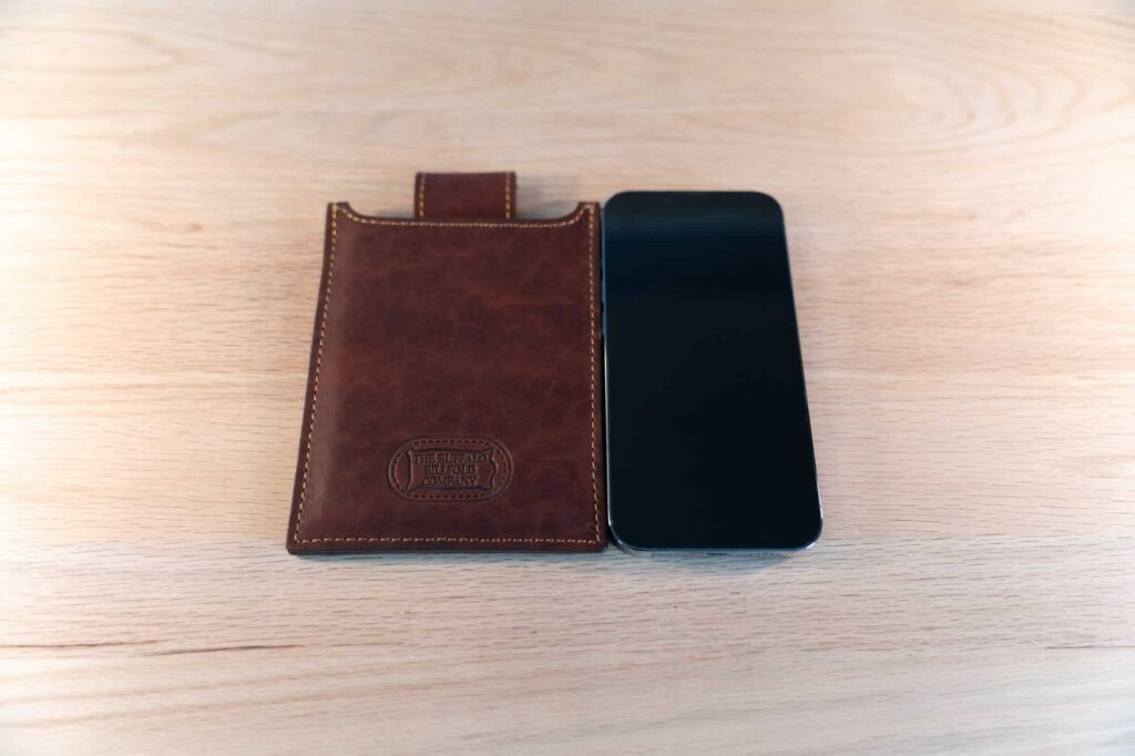 Iphone Next To Bison Leather Phone Holster Iphone Next To Bison Leather Phone Holster