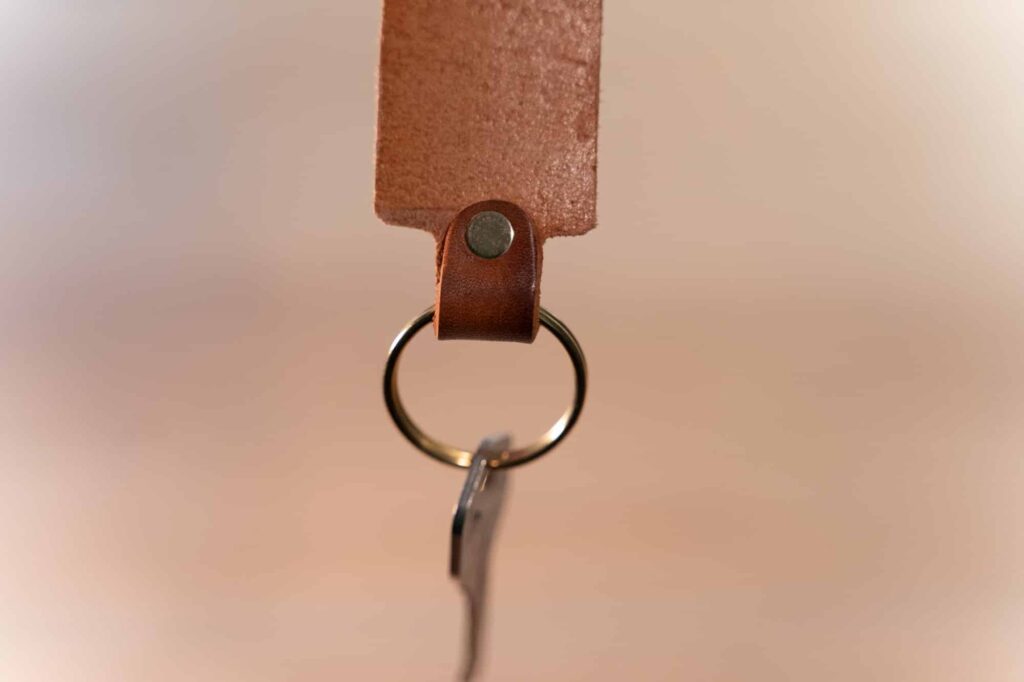 Leather Piano Keychain Full Grain Leather