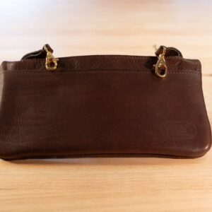 Brown Leather Fanny Pack with Brass Clips - Made in USA