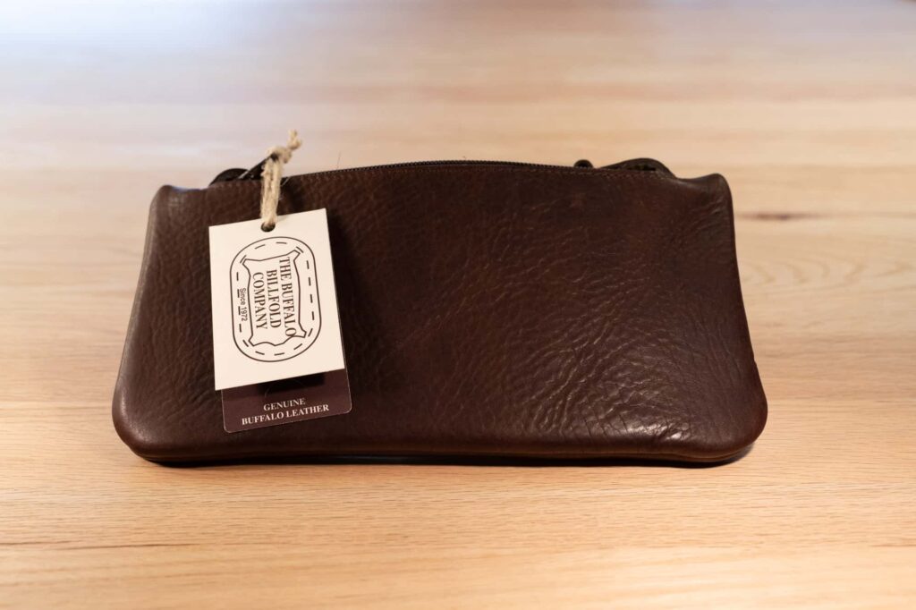 Brown Leather Clip Pouch - Made in USA