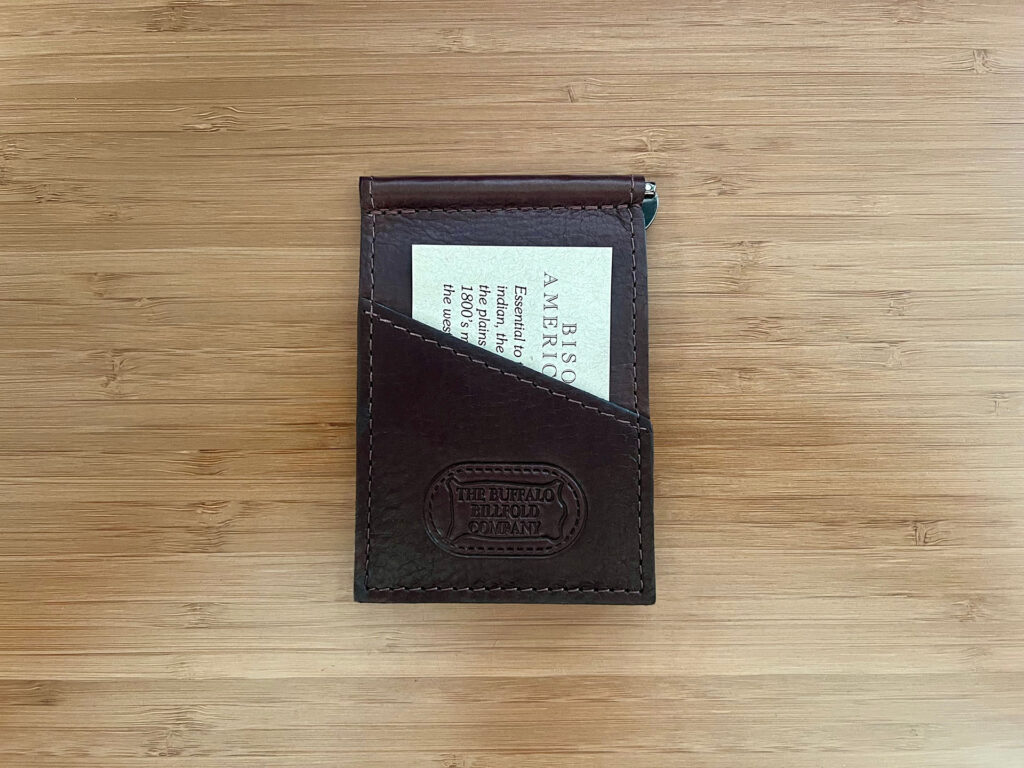 Leather Card Holder with Money Clip - Front