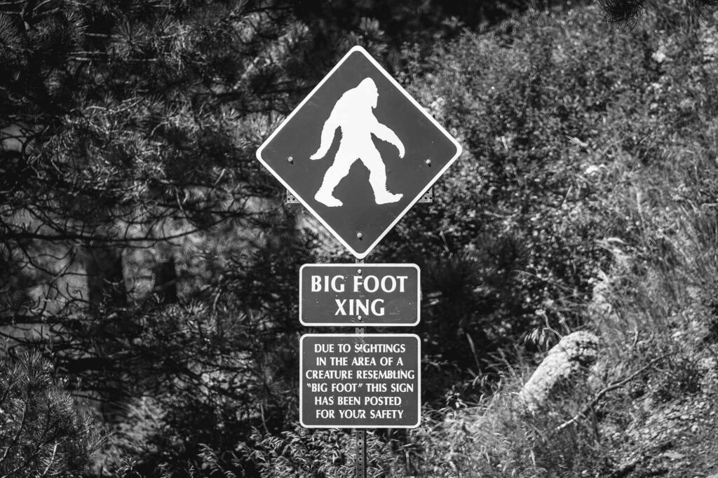 Bigfoot Crossing Sign