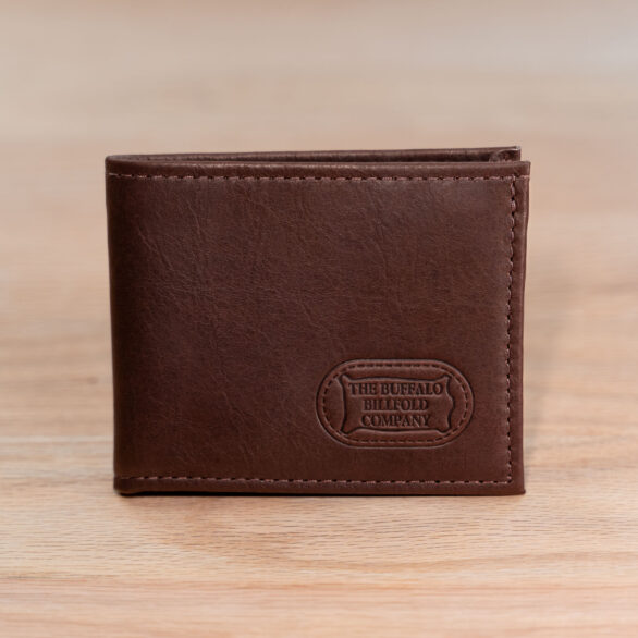 Leather Bifold Wallet with ID Window
