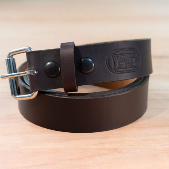 Mens Wide Leather Belt - Dark Brown - 1.5 Inch - Made in USA