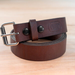 Wide Brown Leather Belt for Men - 1.5 inches - Made in USA