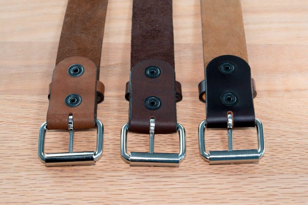Removable Buckles On The 1.5 Inch Wide Leather Belts