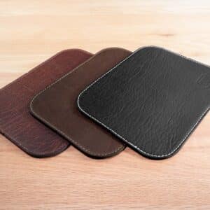 Premium Leather Mouse Pads - American Bison Leather - Colors: Brown, Black and American Chestnut