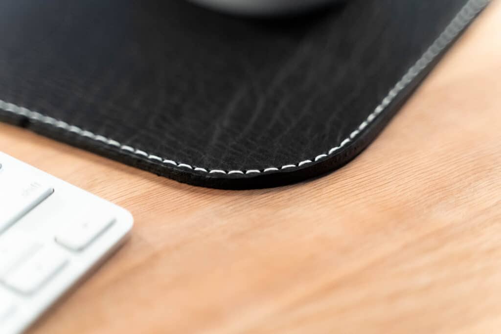 Black Premium Leather Mouse Pad