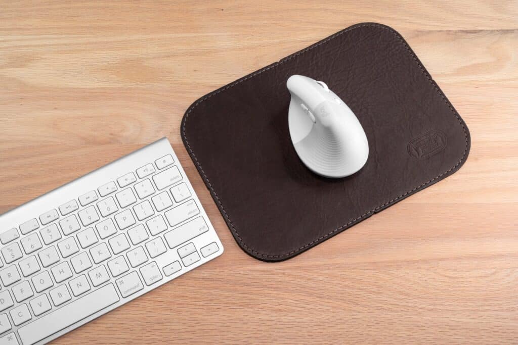 Premium Brown Leather Mouse Pad - Made In Usa