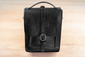 Full Grain Leather Backpack - Made In Usa - Black