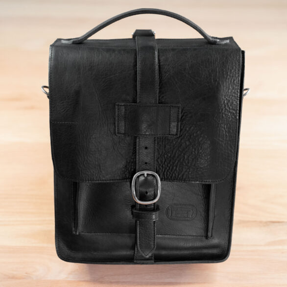 Full Grain Leather Backpack - Made in USA - Black