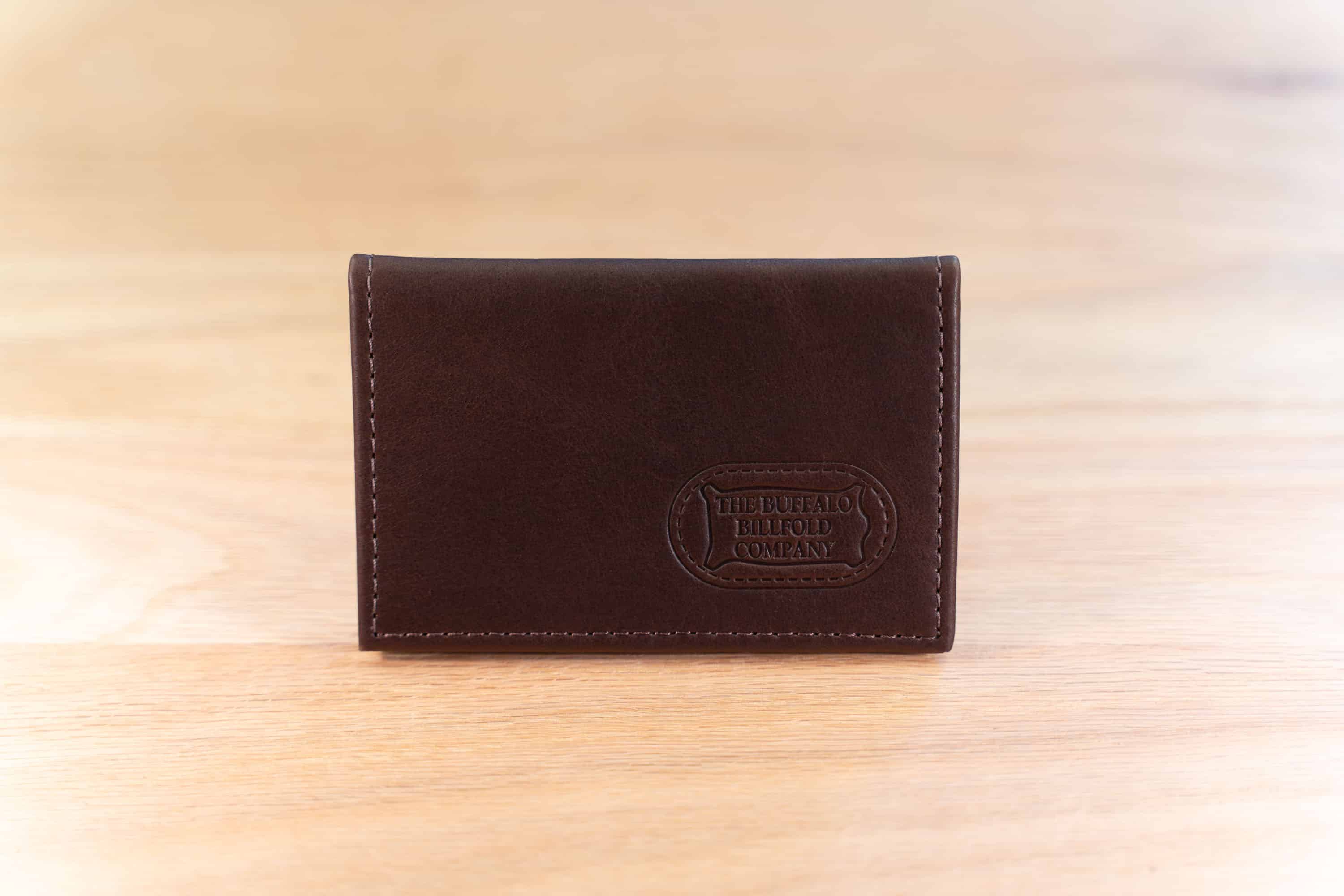Bifold Leather Card Holder With ID Window | Buffalo Billfold Company