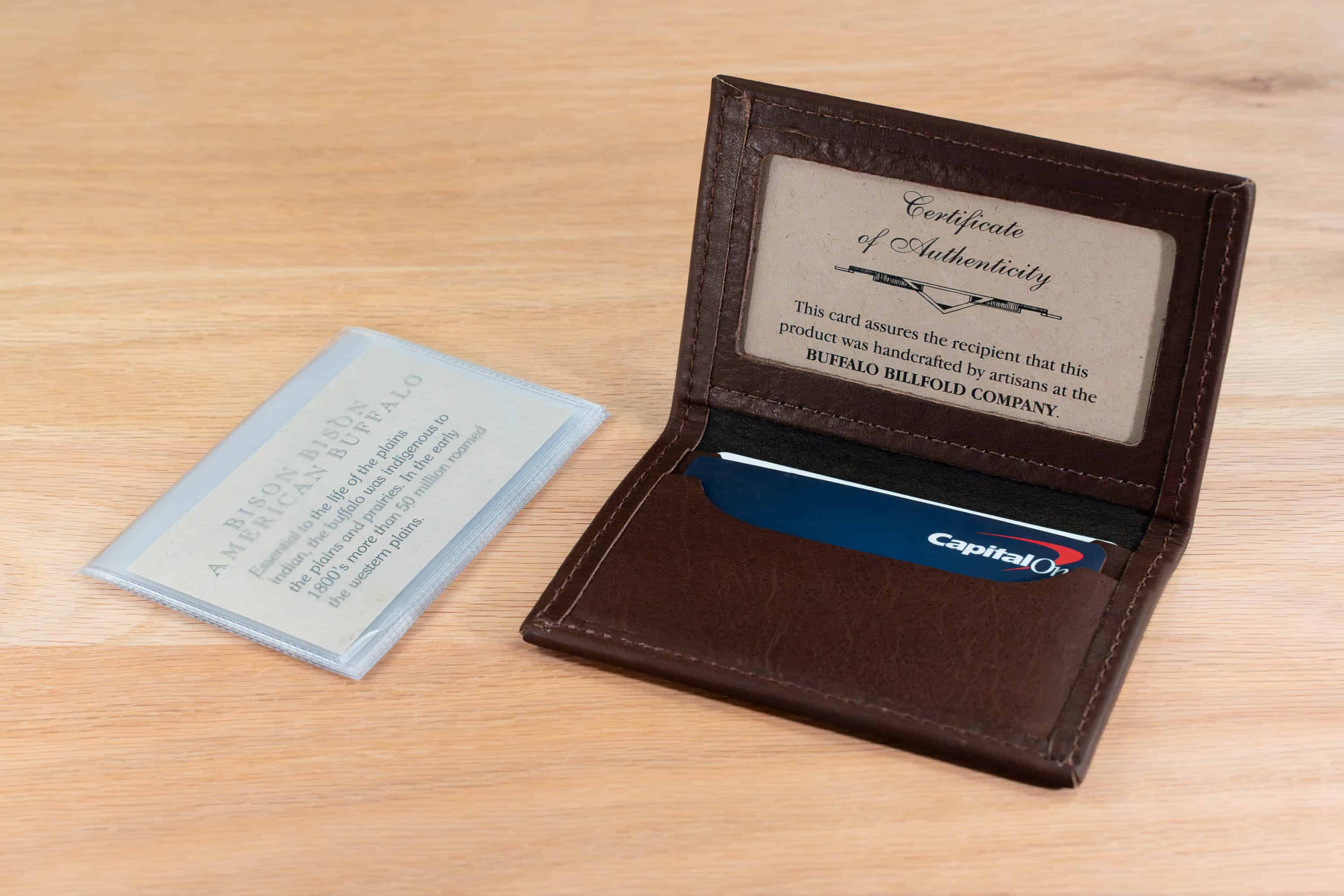 Bifold Leather Card Holder With ID Window | Buffalo Billfold Company