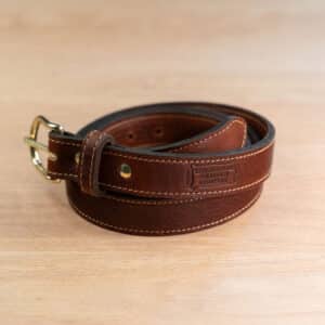 Women's Leather Belt - 1 inch - Made in USA with Full-Grain Bison Leather