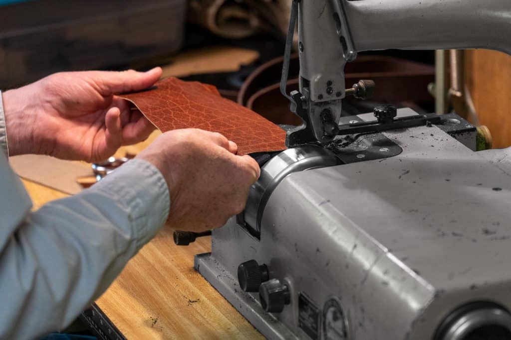 Bill Keitel Skiving Bison Leather for a wallet