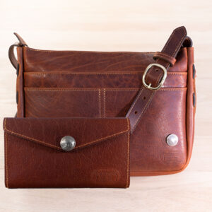 Dakota Purse and Envelope Clutch Wallet Set - American Chestnut